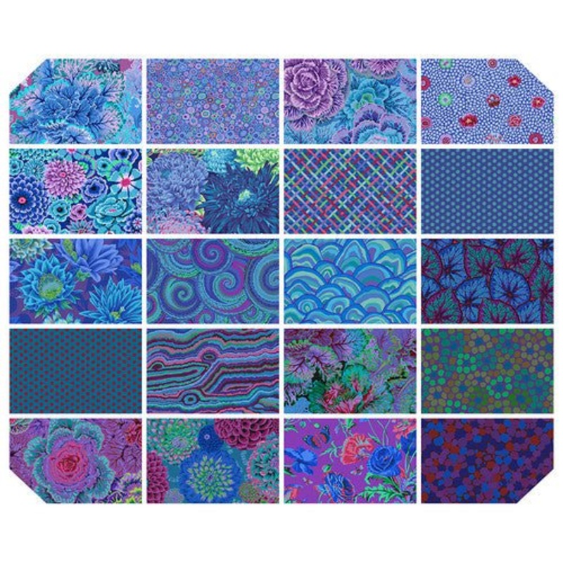 Kaffe Fassett 5 Inch Charm Pack / Royal