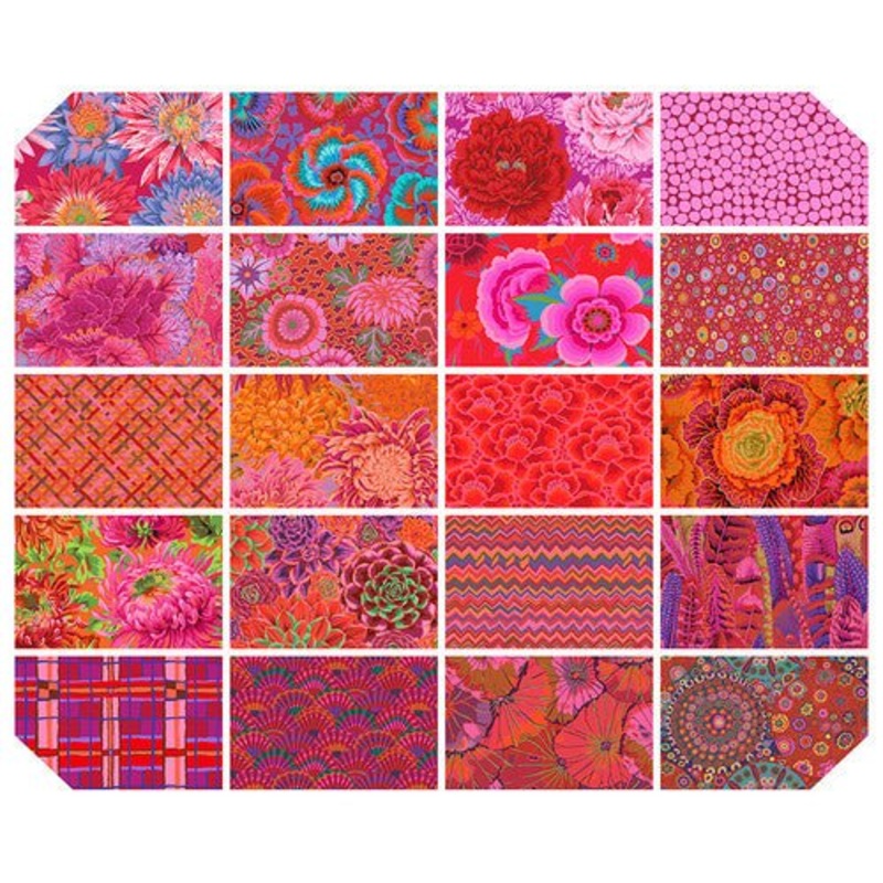 Kaffe Fassett 5 Inch Charm Pack / Ruby