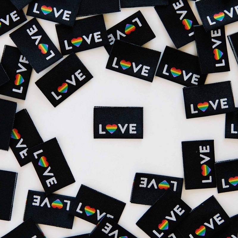 Love Pride Heart Labels