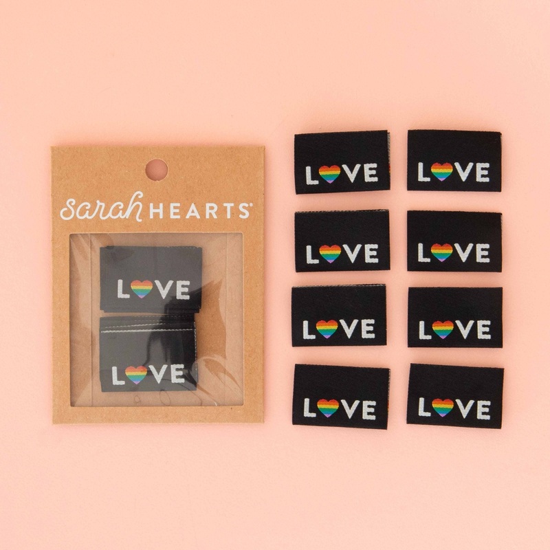 Love Pride Heart Woven Sewing Labels – Pride Gift