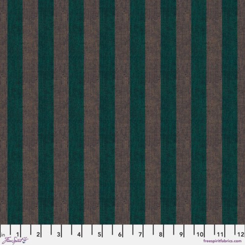 Shot Cotton Wide Stripe / Seaweed