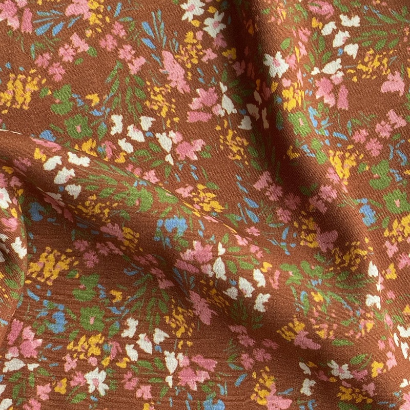 Spring Blooms Rayon Challis
