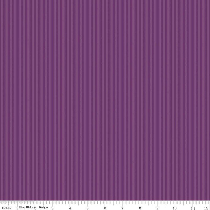 Stripes / 1/8 Tonal Stripe / Eggplant