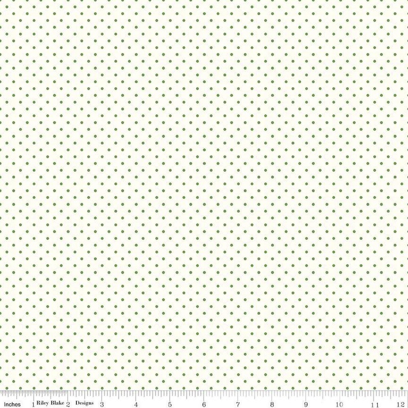 Swiss Dot on Cream / Clover
