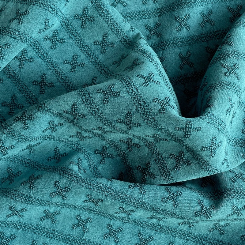 Teal Textured Bemberg