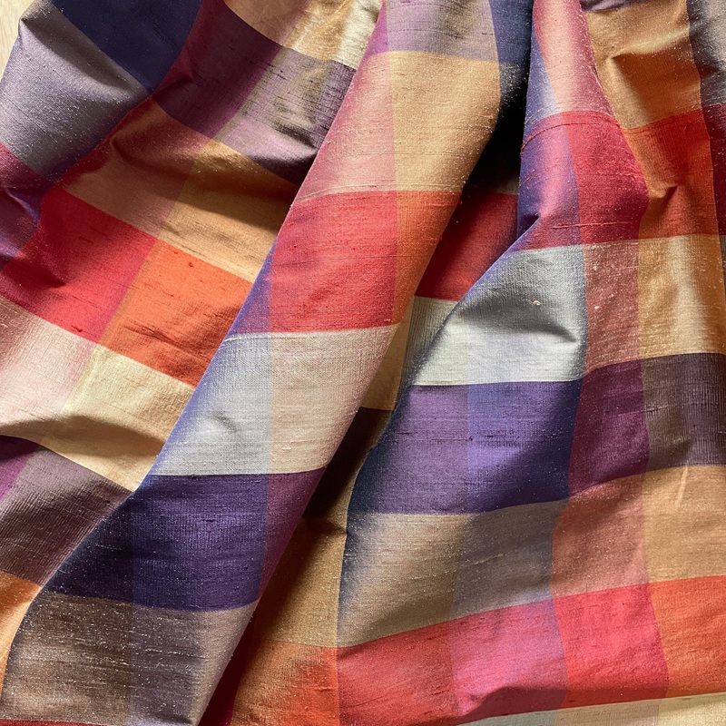 Canyon Gingham Dupioni Silk
