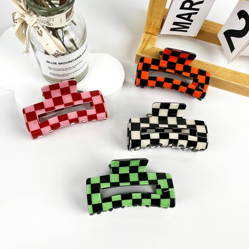 Checkerboard Hair Clip