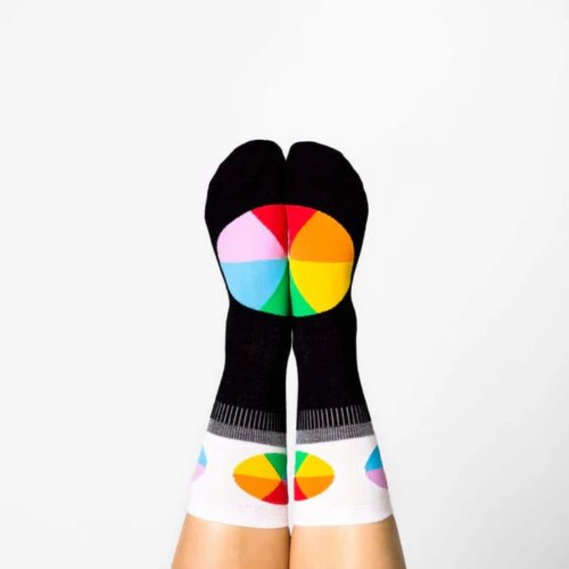 Color Wheel Crew Socks – Small