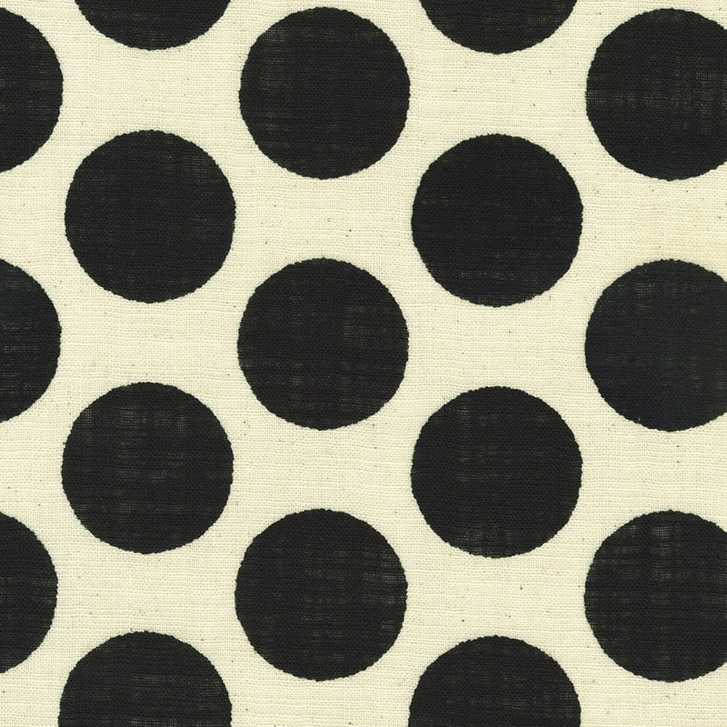 Sevenberry Cotton Slub Canvas / Black Dots