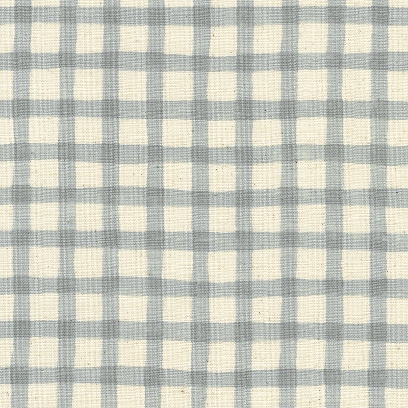 Sevenberry Cotton Slub Canvas / Gray Grid