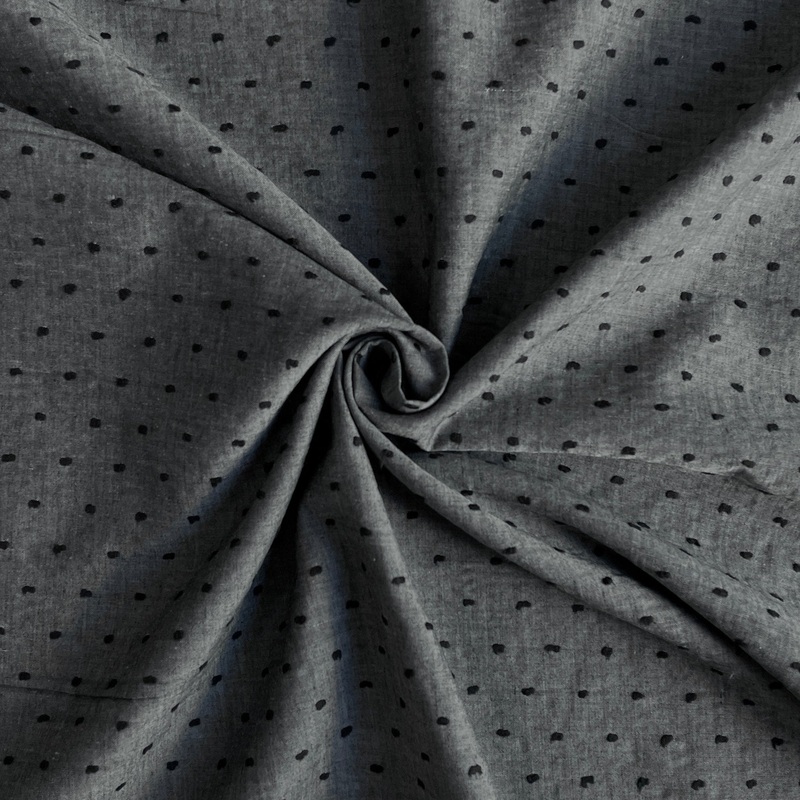 Deadstock Swiss Dot Gray & Black