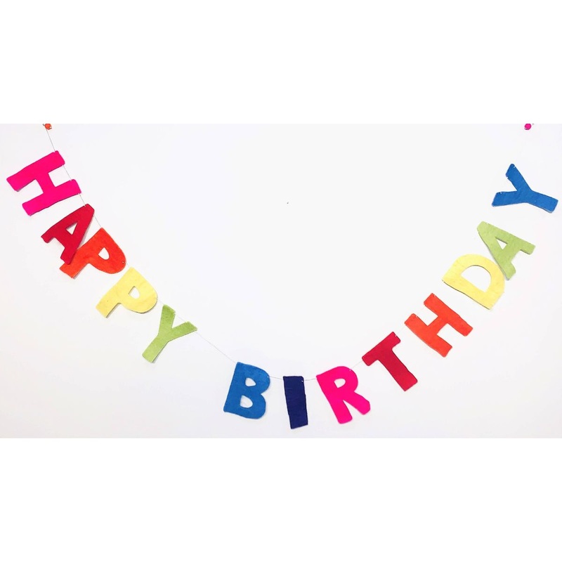Happy Birthday Felt Garland Multi