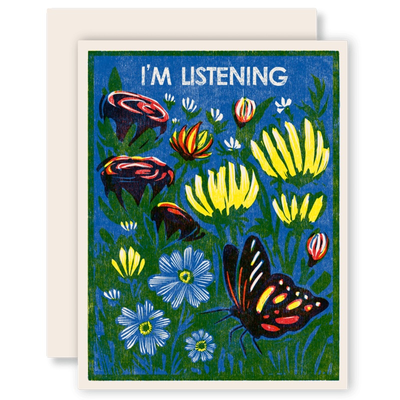 I’m Listening Letterpress Card