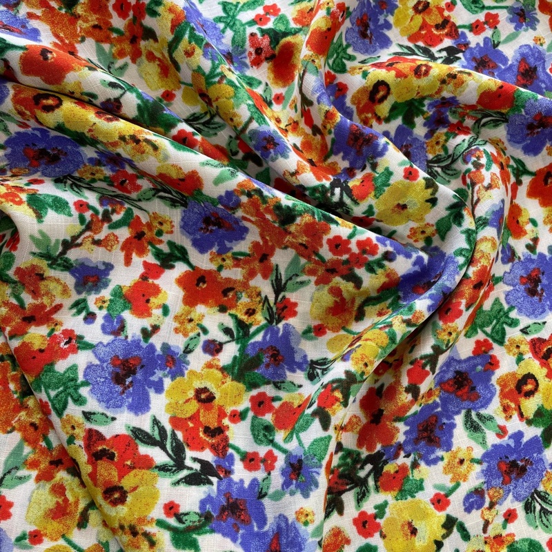May Flowers Rayon Crepe