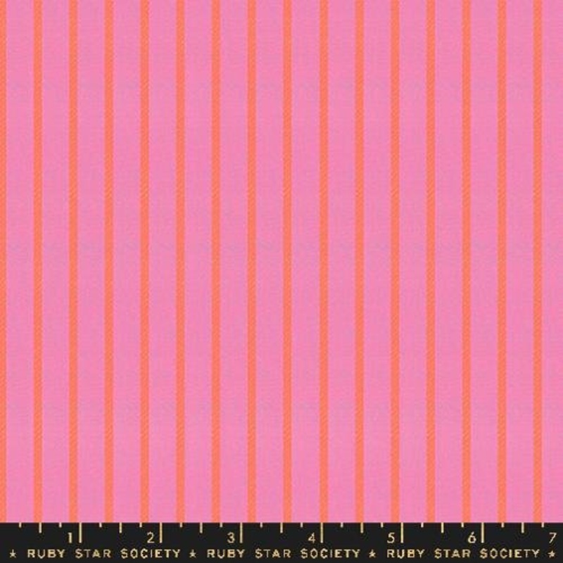 Warp Weft Ooh Lucky Lucky / Apron Stripe / Bright Pink