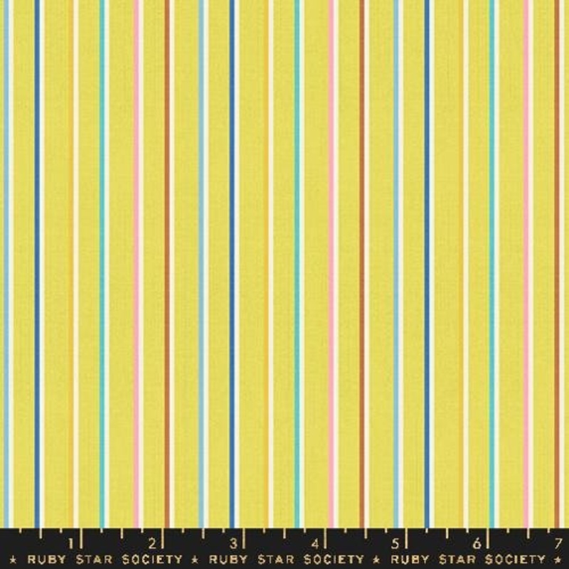 Warp Weft Ooh Lucky Lucky / Sketch Stripe / Citron