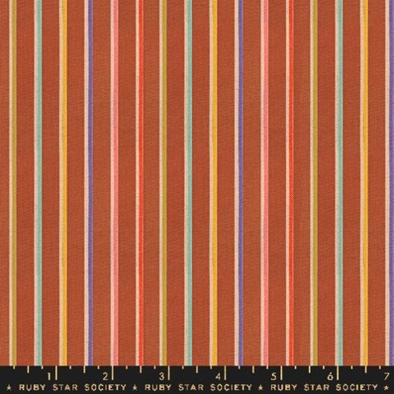 Warp Weft Ooh Lucky Lucky / Sketch Stripe / Maple Flat