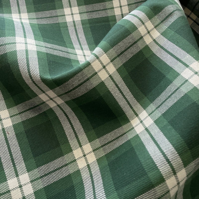Evergreen Plaid Cotton Twill