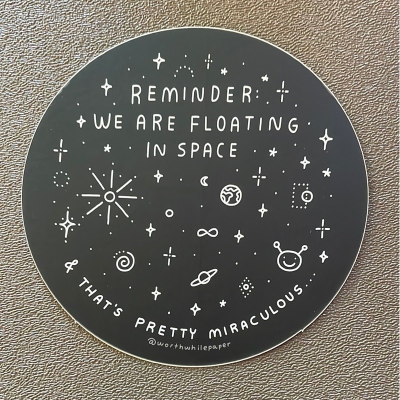 Floating in Space Sticker