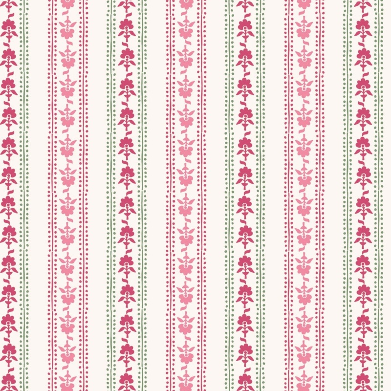 Indian Summer / Floral Stripe / Cream