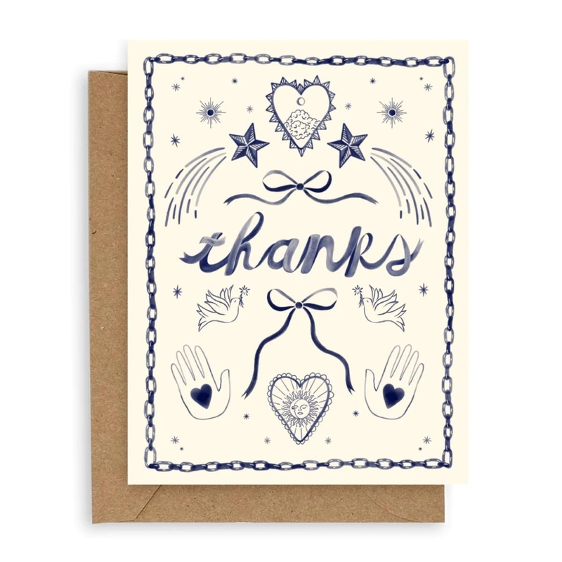 Indigo Icons Thank You Card