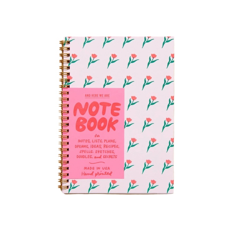 Tulip Letterpress Spiral Notebook