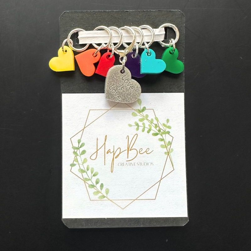 Love is in the Air Stitch Marker Charm Set of 6