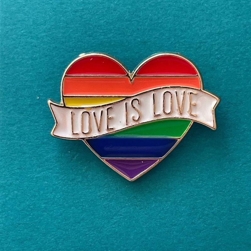 Love is Love Rainbow Heart Enamel Pin