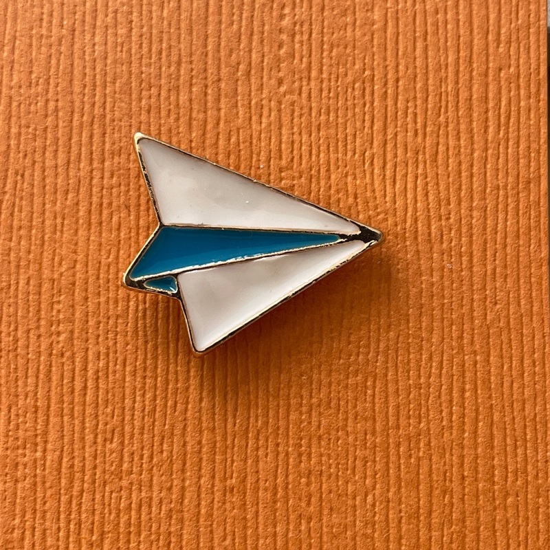 Paper Airplane Enamel Pin