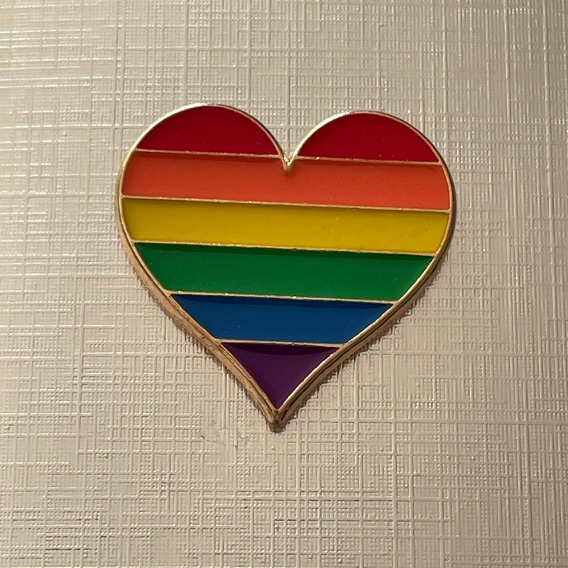 Rainbow Heart Enamel Pin