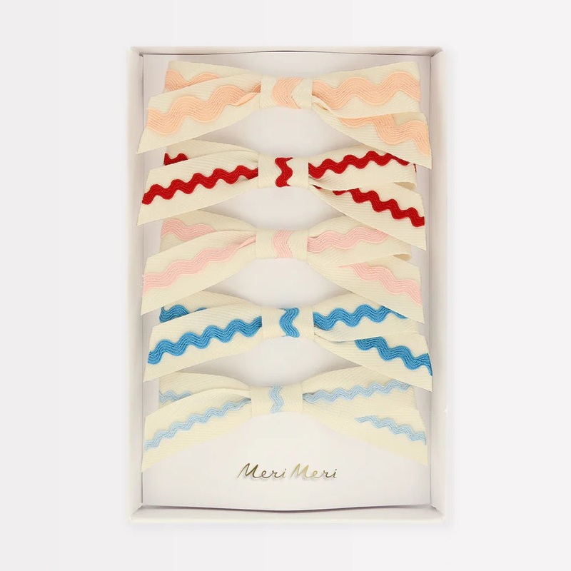Ric Rac Bow Hair Clips