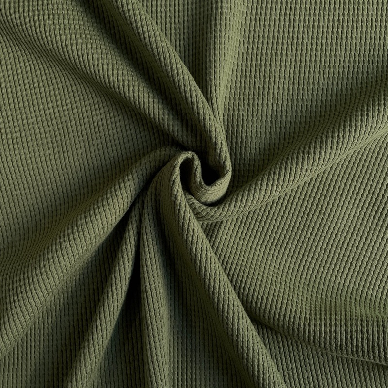 Deadstock Olive Waffle Knit