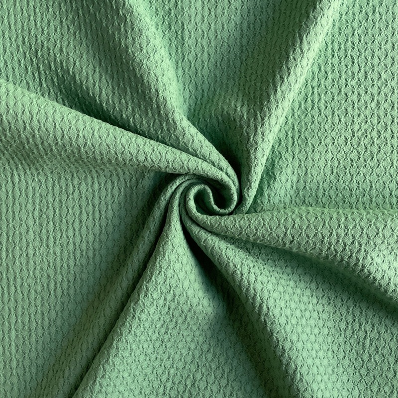 Deadstock Textured Jade Cotton Waffle
