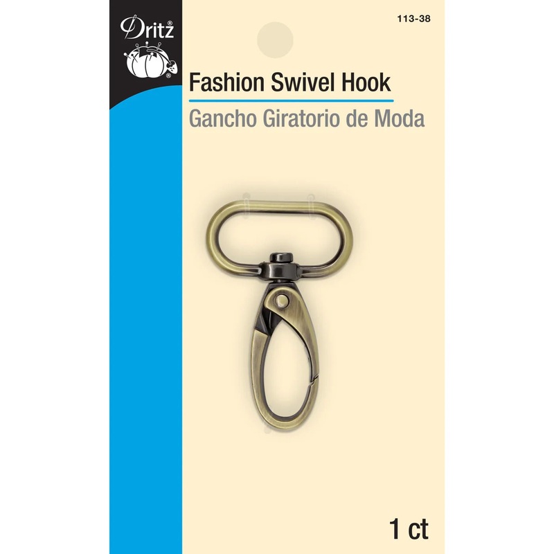 Fashion Swivel Hook, Antique Brass