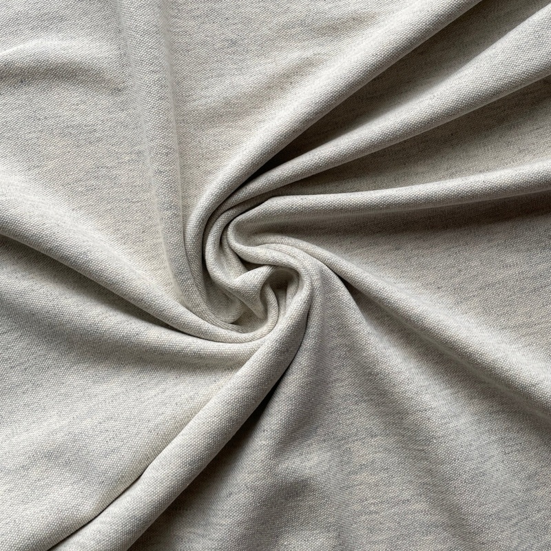 Heather Gray Cotton Pique Knit