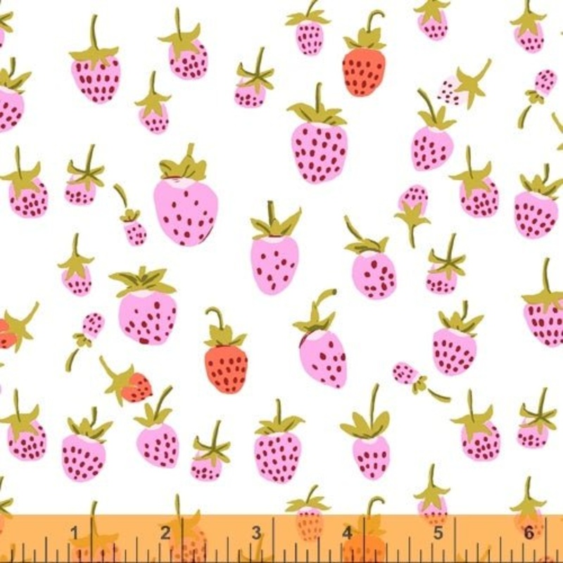 Heather Ross 20th Anniversary / Strawberry / Lilac