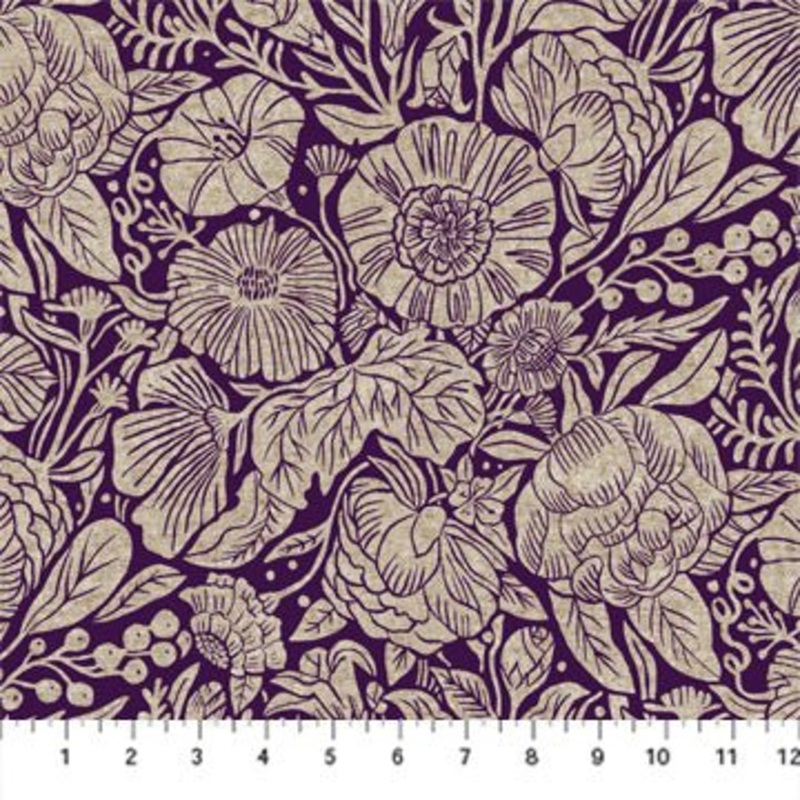 In The Dawn Canvas / Large Flowers / Purple