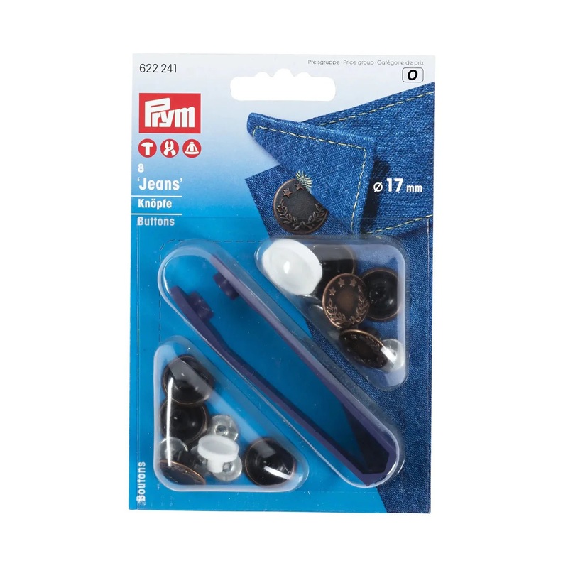 JEANS Buttons 17 mm 8pc