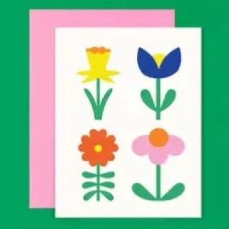 Blank Floral Mod Card