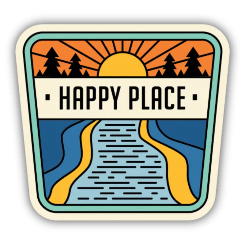 Happy Place River Sticker