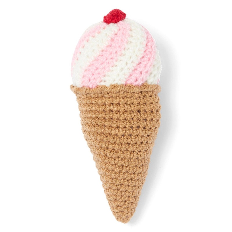 Knit Ice Cream Rattle