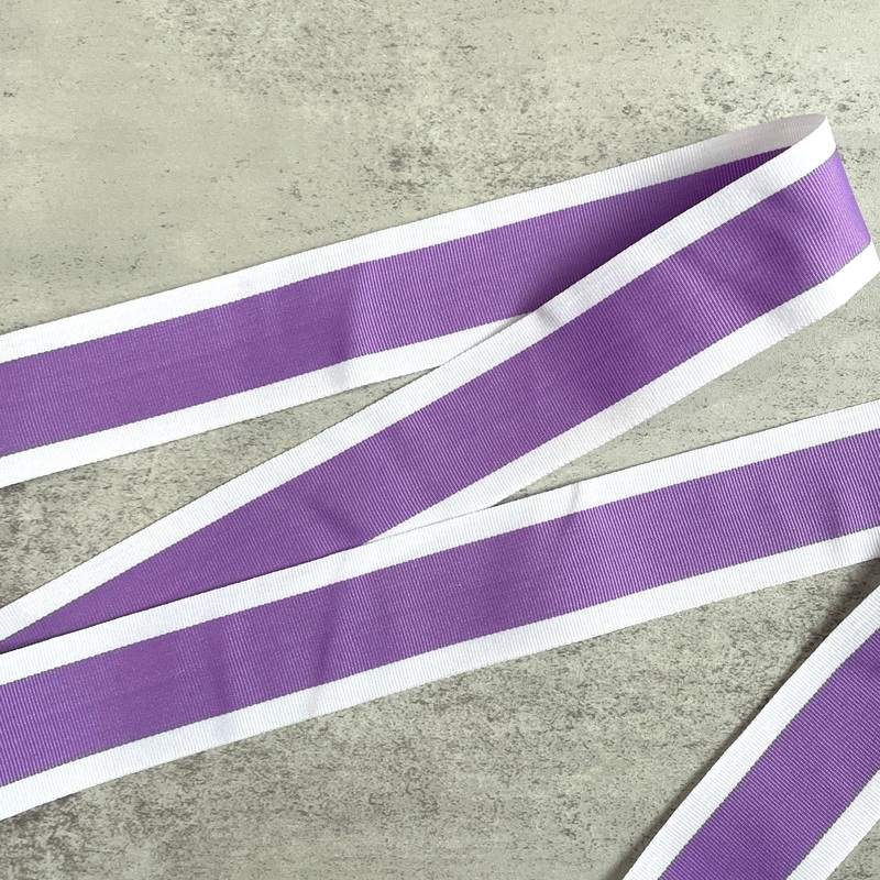 Lavender Stripe Vintage Grosgrain