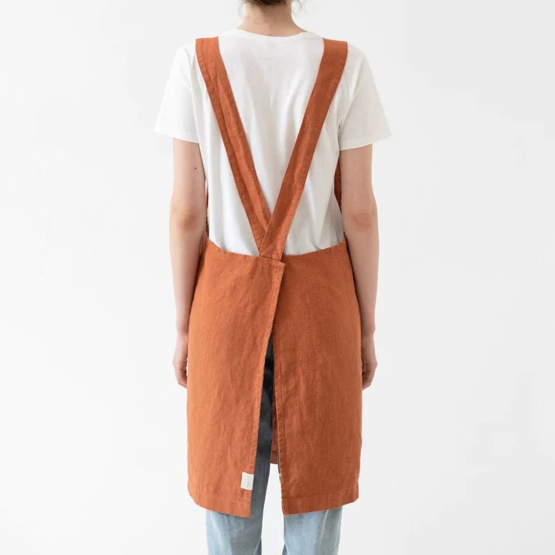 Linen Crossback Apron