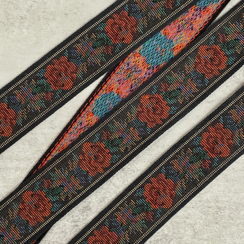 Maximalist Floral Vintage Jaquard Ribbon