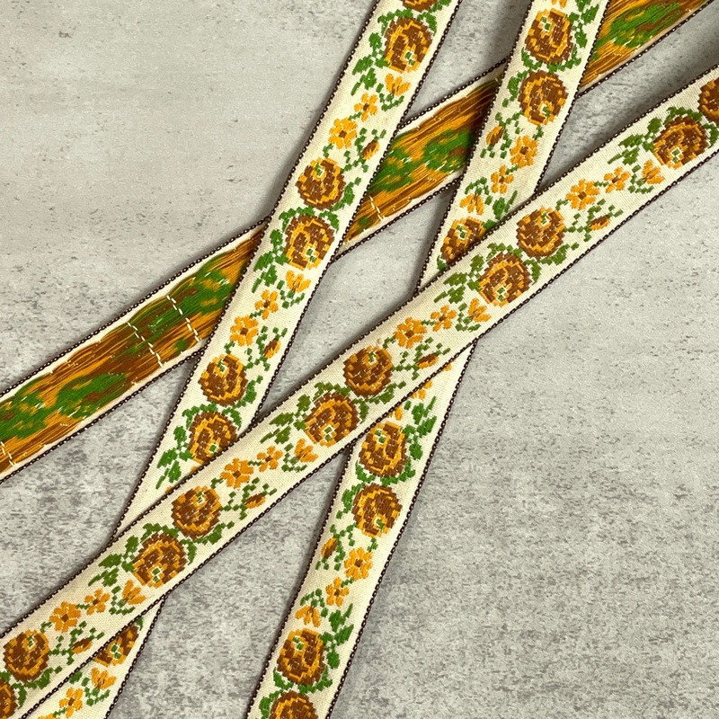 Summer Blooms Vintage Jacquard Ribbon