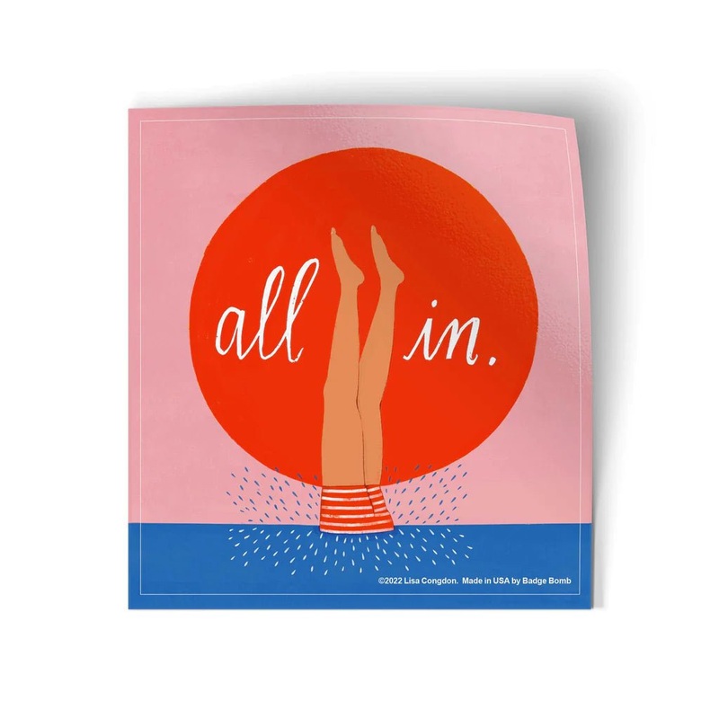 All in Dive Sticker