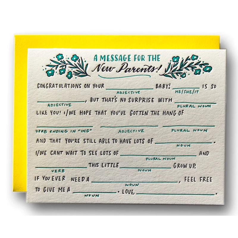 Baby MadLib Card