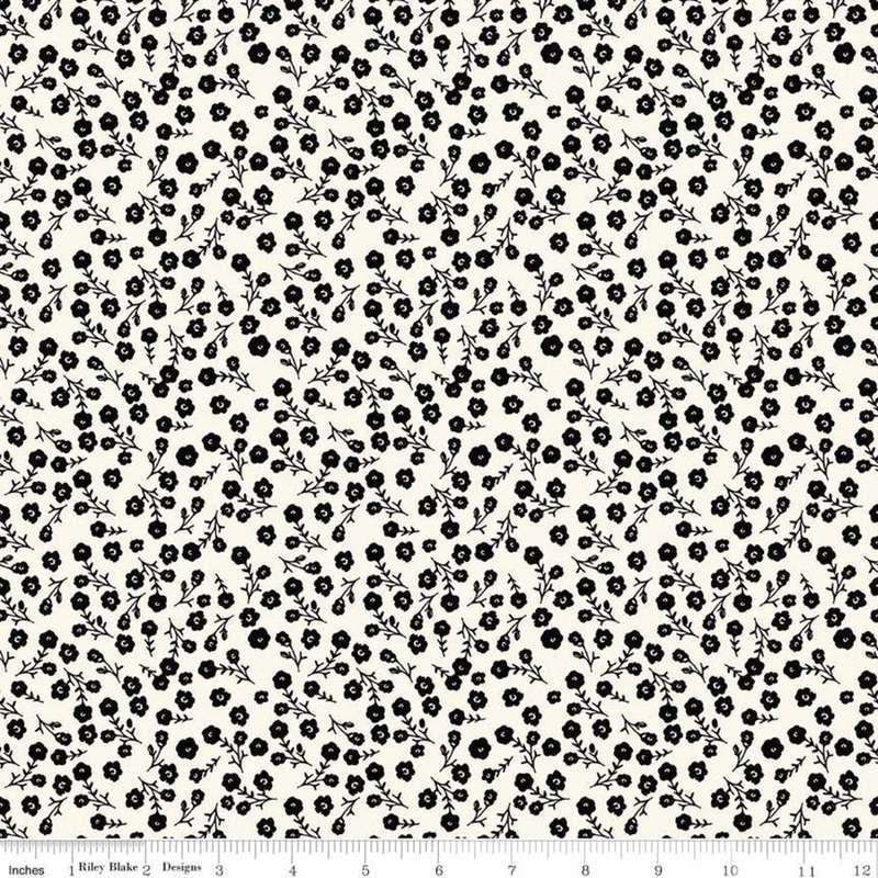 Fleur Noire / Small Floral / Cream