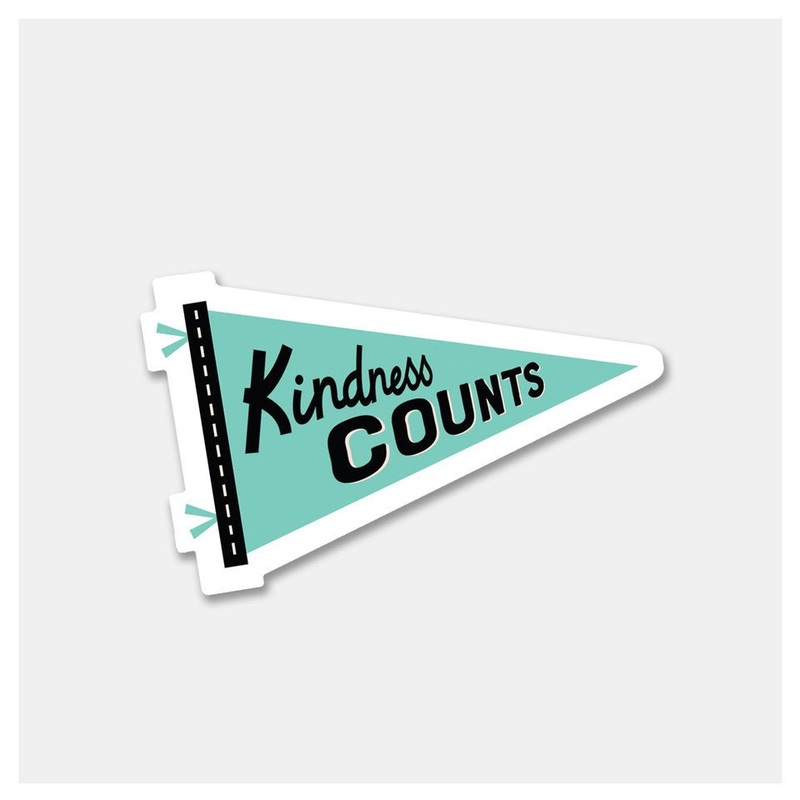 Kindness Counts Flag Sticker