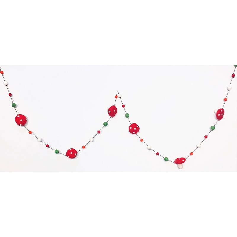 Mushroom Felt Garland